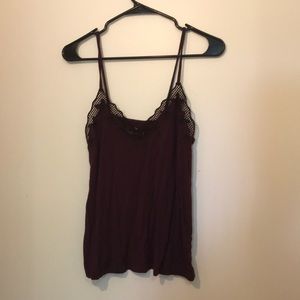 American Eagle floral mesh tank top